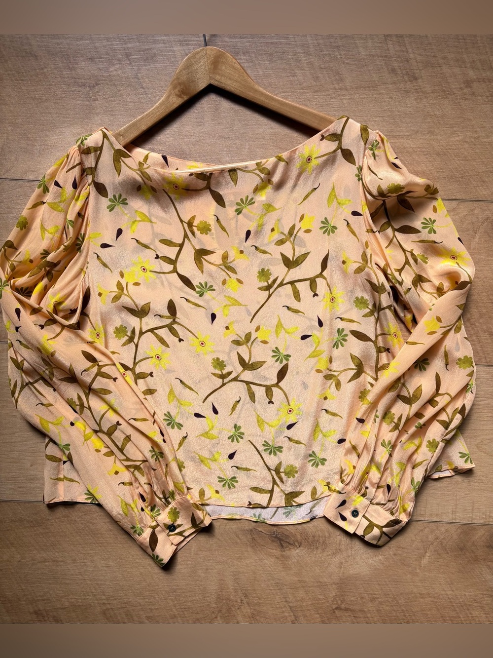 Anthropologie GUAPA Miele Sheer Tropical Flowy Floral Blouse. Size Medium - Picture 4 of 11